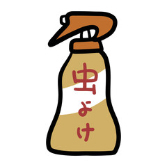 虫よけスプレーのイラスト素材