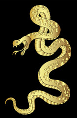 snake cobra tattoo style Cobra vector. king Cobra snake with mouth open.Snake cobra illustration on black background.