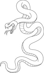 snake cobra tattoo style Cobra vector. king Cobra snake with mouth open.Snake cobra illustration on black background.