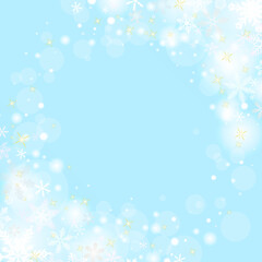 雪の結晶の壁紙⑪正方形_ななめ_青背景