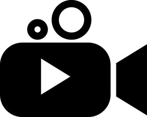 Video camera icon or logo isolated sign symbol vector illustration - high quality black style vector icons