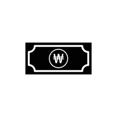 Won money icon vector logo design template