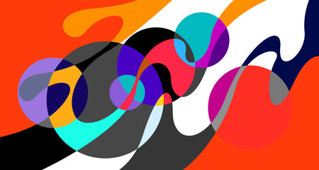 Vector colorful abstract psychedelic liquid and fluid background pattern