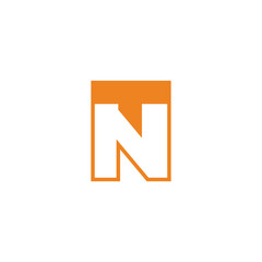 letter tn simple outline logo vector