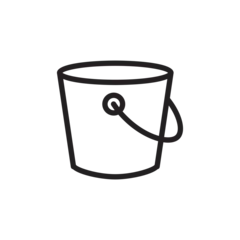 Foto op Plexiglas bucket icon vector design illustration © Jonggol