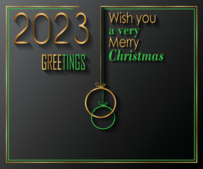 2023 Merry Christmas background.