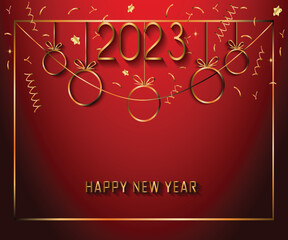 2023 Happy New Year background for your seasonal invitations, festive posters, greetings cards.