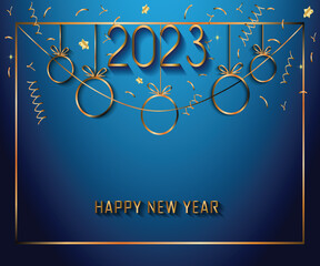 2023 Happy New Year background for your seasonal invitations, festive posters, greetings cards.
