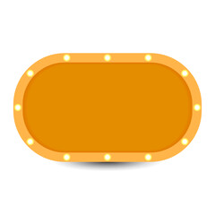 Vector realistic neon yellow billboard for decoration social media banner