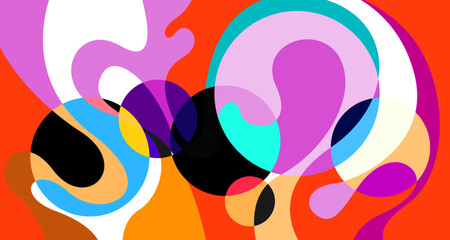 Vector colorful abstract psychedelic liquid and fluid background pattern