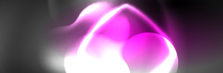 Magic neon glowing lights abstract background wallpaper design, vector illustration