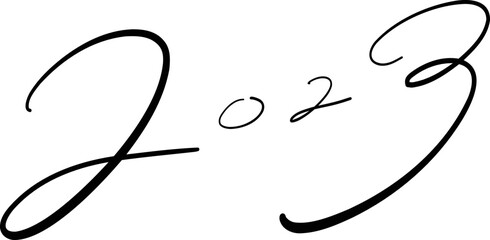2023 hand drawn calligraphy logo