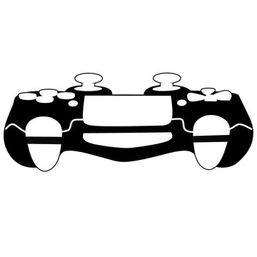 game controller vector icon. joystick icon. technology and entertainment.black and white, vector graphics. vector illustration