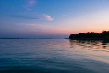 Obraz premium Summer twilight at Lake Balaton - Revfulop, Hungary