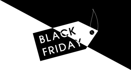 black friday sale banner. Modern minimalist design with black and white typography. Templates for promotional, advertising, web, social and fashion ads. Vector illustration.
