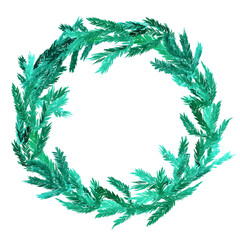水彩画。水彩タッチのもみの木ベクターイラスト。Watercolor painting. Fir tree vector illustration with watercolor touch.