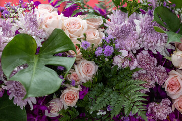 Beautiful background of flowers in various events.