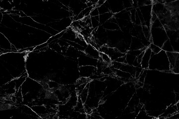 Natural pattern black marble for black and white abstract background