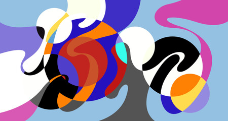 Vector colorful abstract psychedelic liquid and fluid background pattern