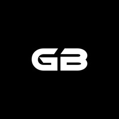 GB letter logo design with black background in illustrator, vector logo modern alphabet font overlap style. calligraphy designs for logo, Poster, Invitation, etc.