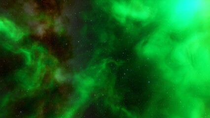 Cosmic background with a blue purple nebula and stars
