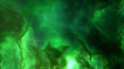 Cosmic background with a blue purple nebula and stars
