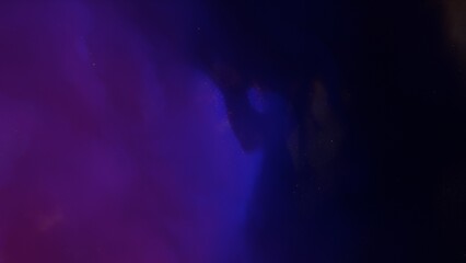 Cosmic background with a blue purple nebula and stars
