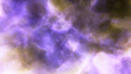 Cosmic background with a blue purple nebula and stars
