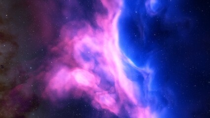 Naklejka premium Night sky - Universe filled with stars, nebula and galaxy 