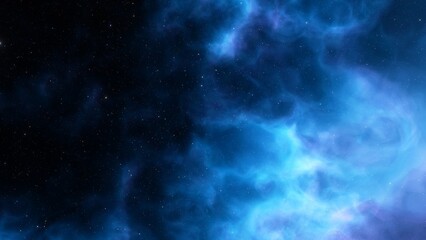 nebula gas cloud in deep outer space, science fiction illustration, colorful space background with stars 3d render
