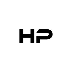 HP letter logo design with white background in illustrator, vector logo modern alphabet font overlap style. calligraphy designs for logo, Poster, Invitation, etc.