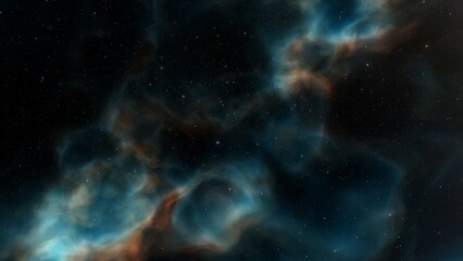 Fototapeta premium Space background with realistic nebula and shining stars. Colorful cosmos with stardust and milky way. Magic color galaxy. Infinite universe and starry night. 3d render 