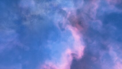 Space of night sky with cloud and stars
