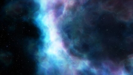 Naklejka na ściany i meble bright nebula, nebula in space, majestic red-purple nebula, beautiful space background 3D render 
