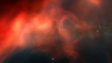 bright nebula, nebula in space, majestic red-purple nebula, beautiful space background 3D render
