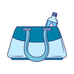 fitness bag and water bottle