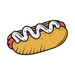 hot dog food minimalist