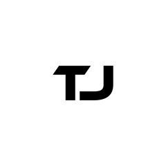 TJ letter logo design with white background in illustrator, vector logo modern alphabet font overlap style. calligraphy designs for logo, Poster, Invitation, etc.