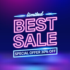 Best sale text with neon effect