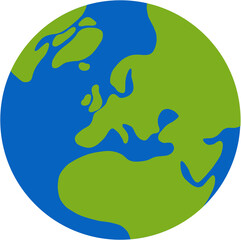 Freehand world map sketch on globe.