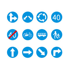 Road Signs and Symbols set
