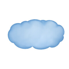 Hand drawn watercolor cloud. Watercolor illustration isolated on transparent background.