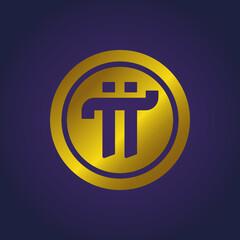 Pi icon. Pi coin. Pi network logo. Pi vector illustration. Cryptocurrency symbols, modern and simple, the icon for website design, mobile app, and UI. - obrazy, fototapety, plakaty
