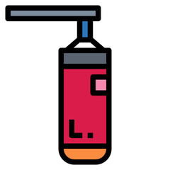 punching bag filled outline icon style