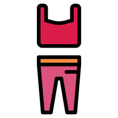sport clothes filled outline icon style