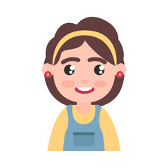 cute girl with diadem