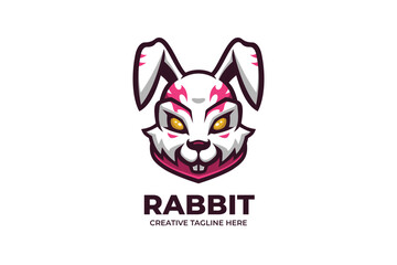 Wild Rabbit Head Mascot Logo Character © MightyFire