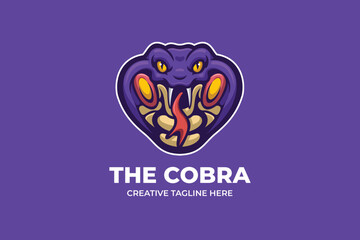 Cobra Snake Head Mascot Logo Character
