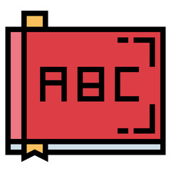 book filled outline icon style