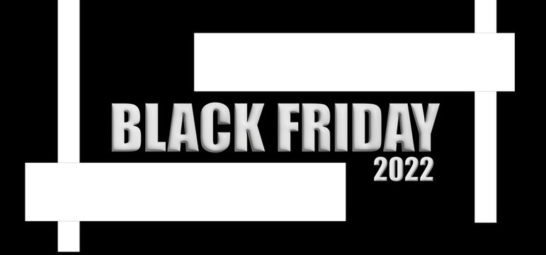 Concepto de ofertas de viernes negro. Compras, manos sosteniendo bolsa gris y texto de black friday, manos sosteniendo tarjeta de cr&eacute;dito y pagando